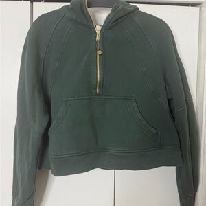 Lululemon Green half zip scuba Hoodie